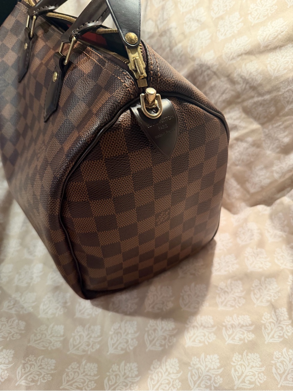 Louis Vuitton Brown Checkerboard Tote with Dark Brown Handles - Picture 8 of 9